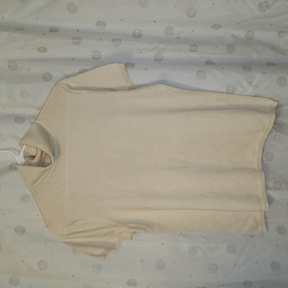 Talbots Petites Silk & Cashmere Short-sleeved Turtleneck Sweater